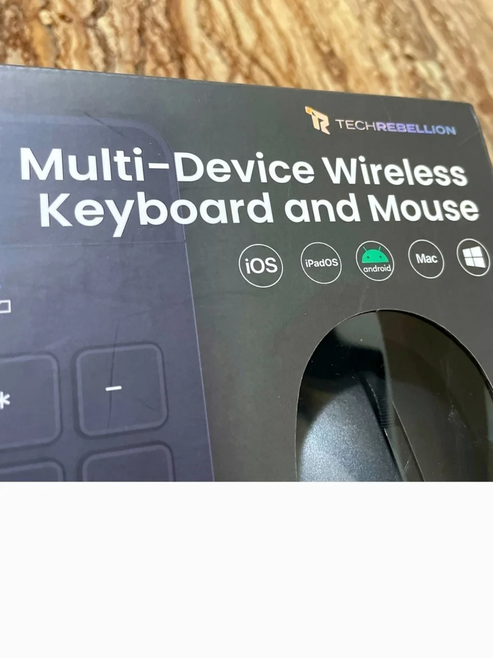 Rebellion Multi-Device Wireless Keyboard and Mouse - Black